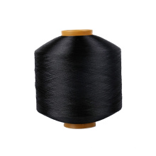 Warp weaving yarn FDY 100D  bright dope dyed DDB black twist polyester filament polyest fdi yarns price per kg
